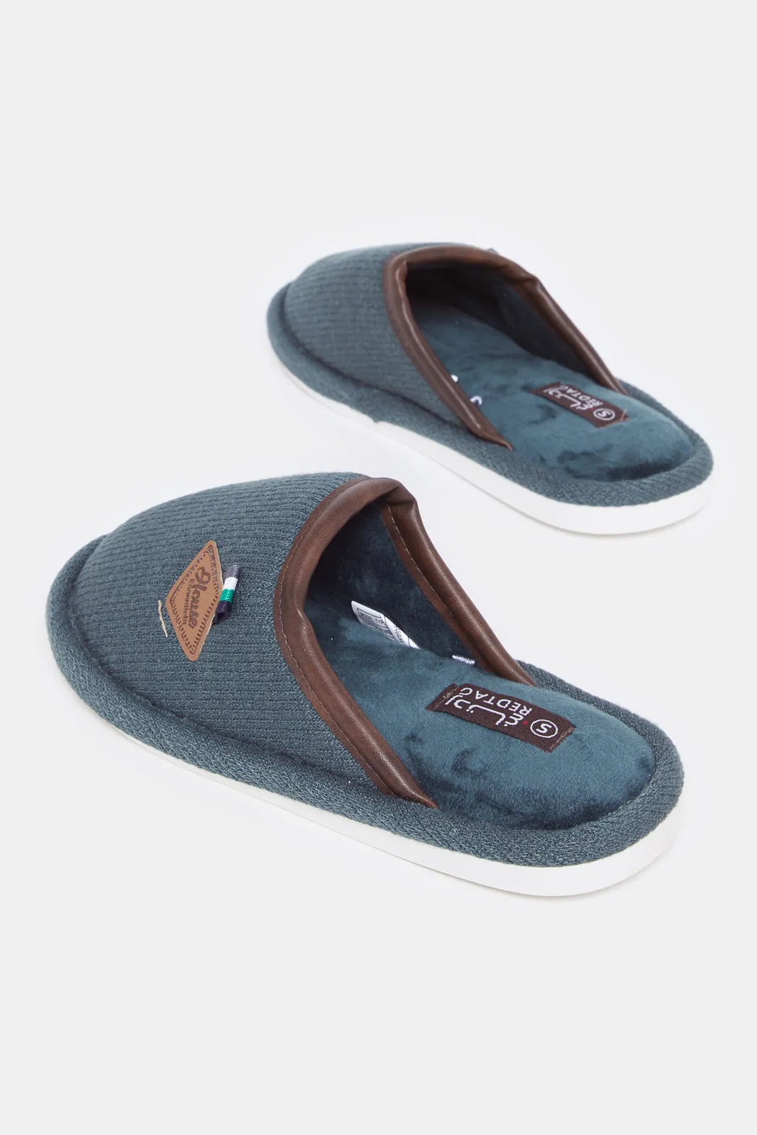 Senior Boys Olive Mule Slippers