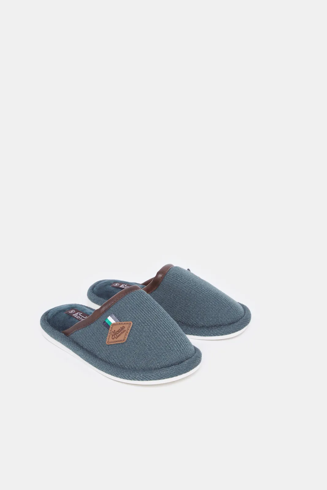 Senior Boys Olive Mule Slippers