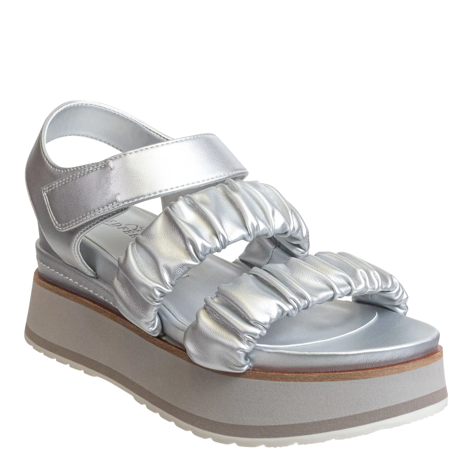 SENSOR in SILVER Platform Sandals