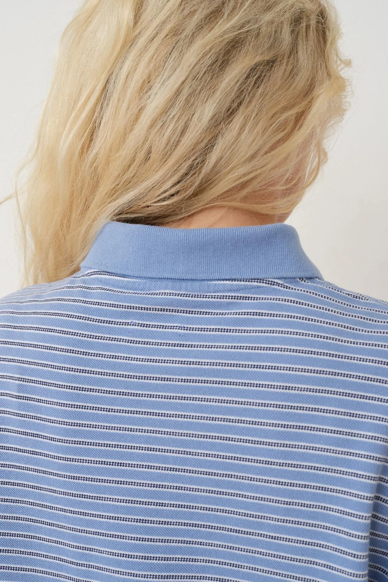 Serena Polo Shirt — Blue Stripe