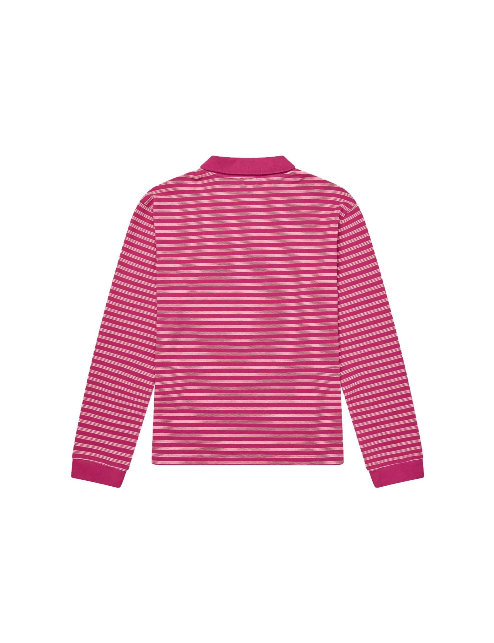 Serena Polo Shirt — Cerise Stripe