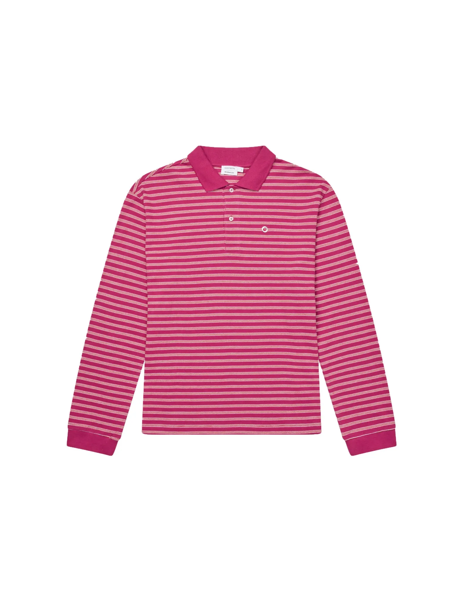 Serena Polo Shirt — Cerise Stripe