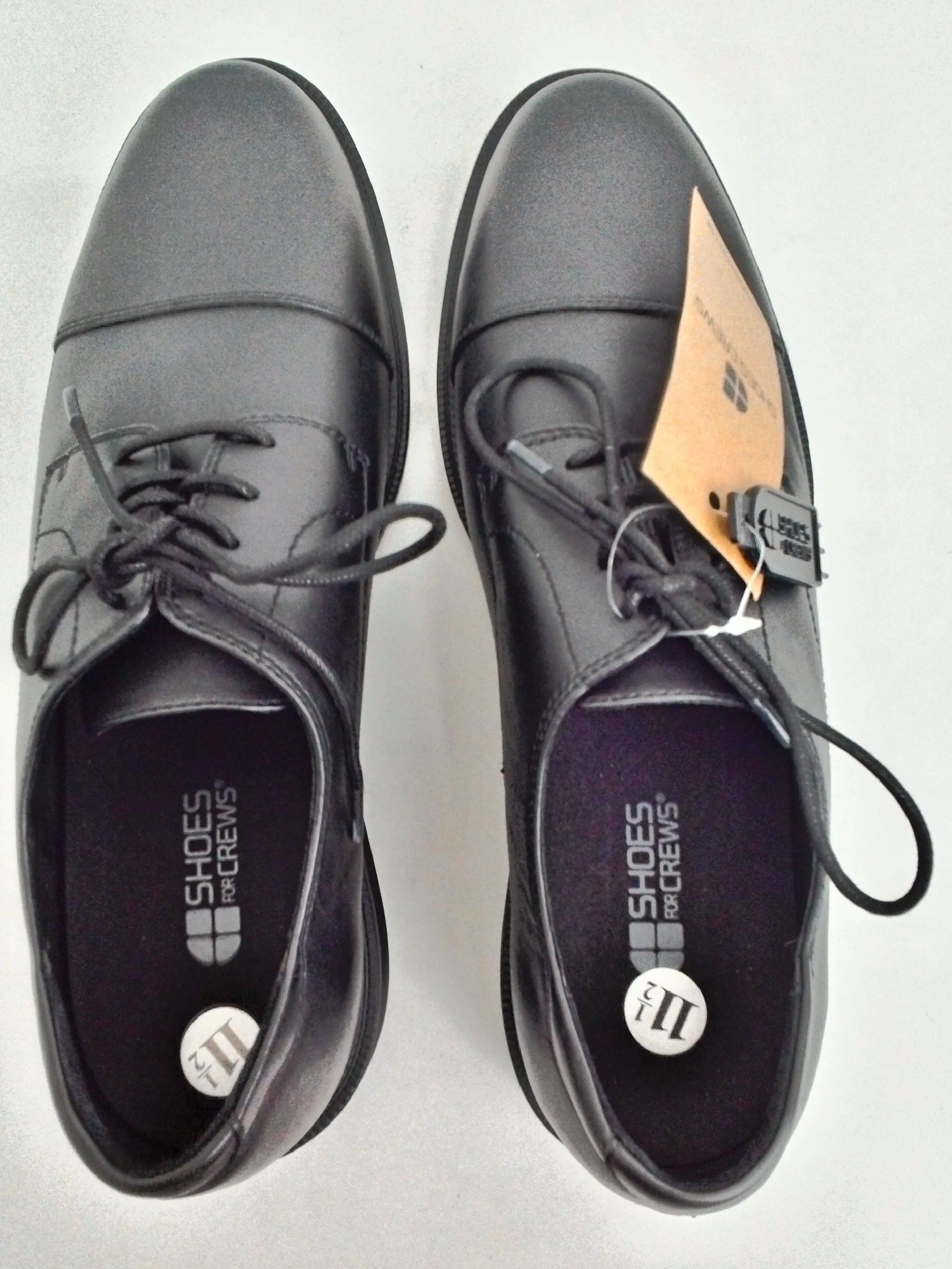 Shoes For Crews Men's Black Leather Oxford Shoes Size 11.5