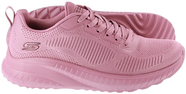 Skechers Trainers Womens Bobs Sports Squad Chaos Face Off Raspberry