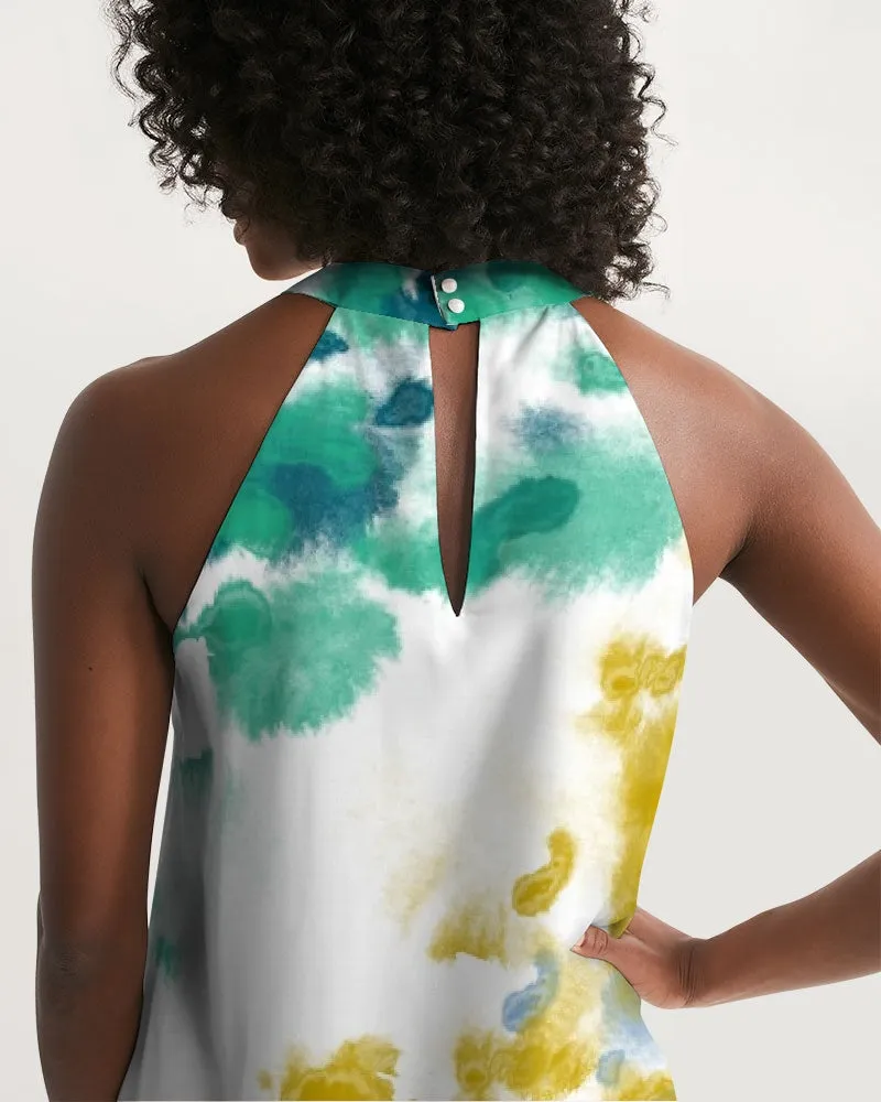 SMF Seaweed Feminine Halter Dress