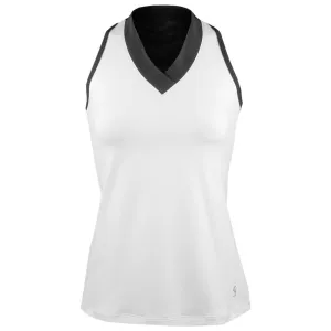 Sofibella Women's Elegance Racerback Tank - White/Black