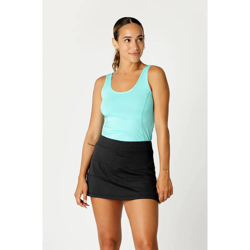 Sofibella Women's UV Colors 14" Skort - Black