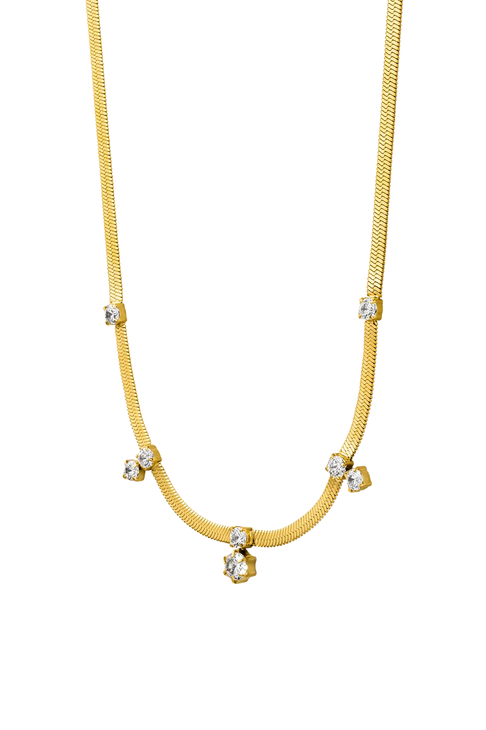 Sparkle Sleek Necklace 14K Gold Plated