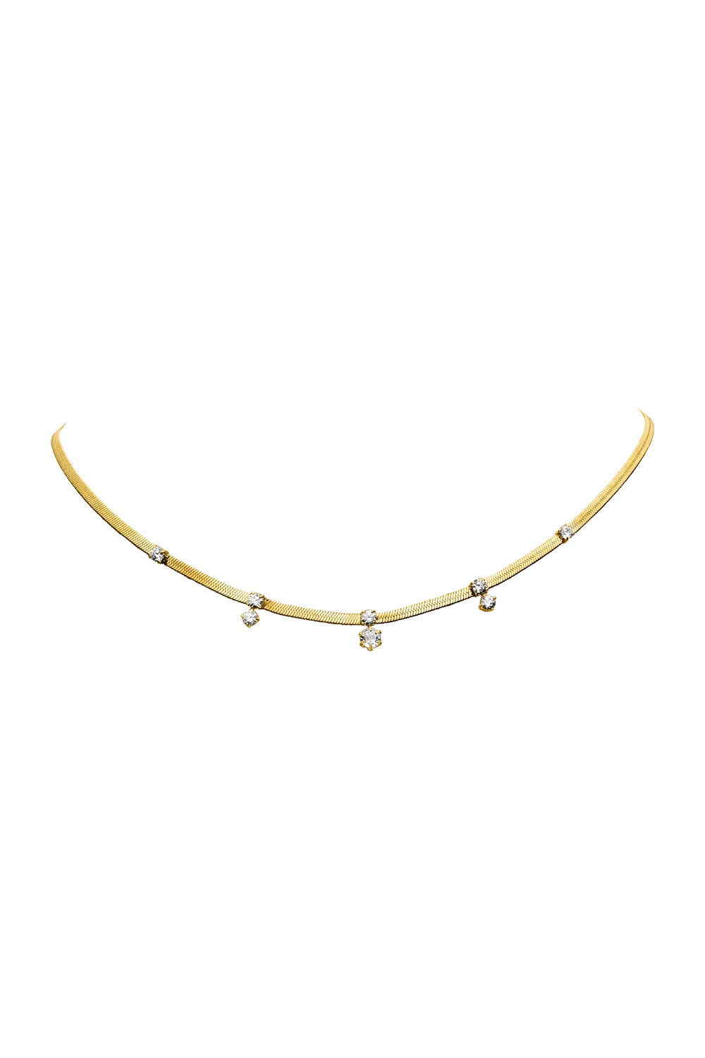 Sparkle Sleek Necklace 14K Gold Plated