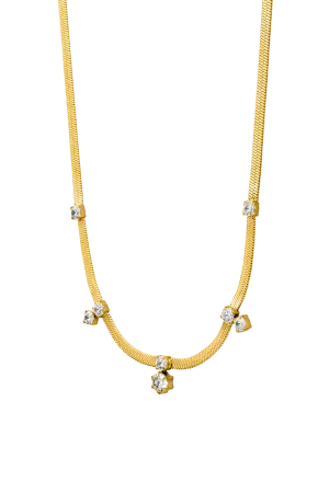 Sparkle Sleek Necklace 14K Gold Plated