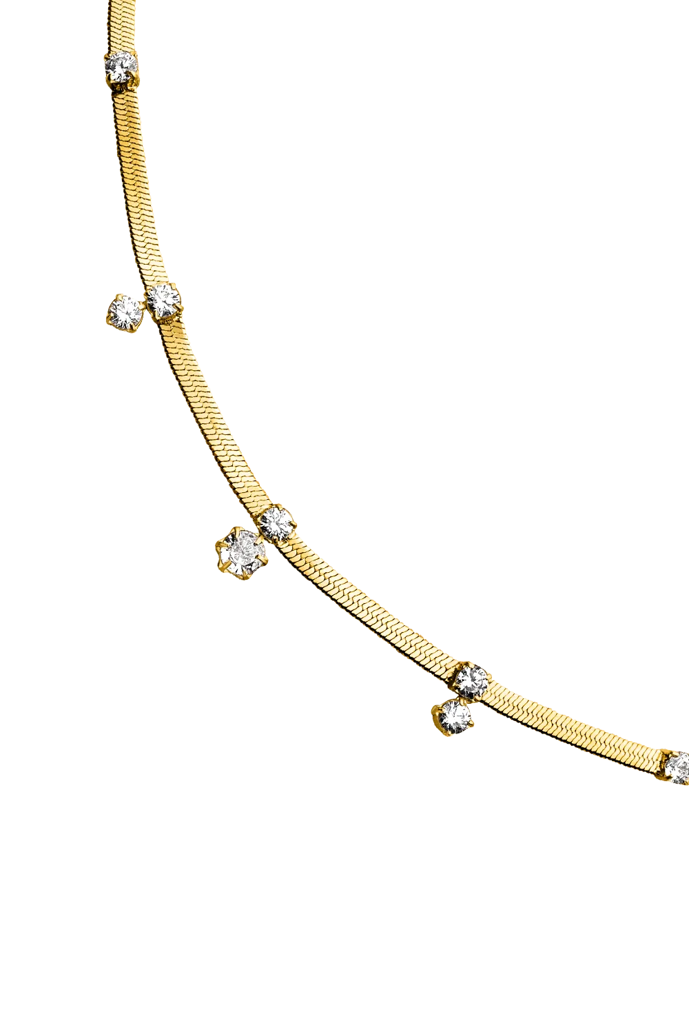 Sparkle Sleek Necklace 14K Gold Plated