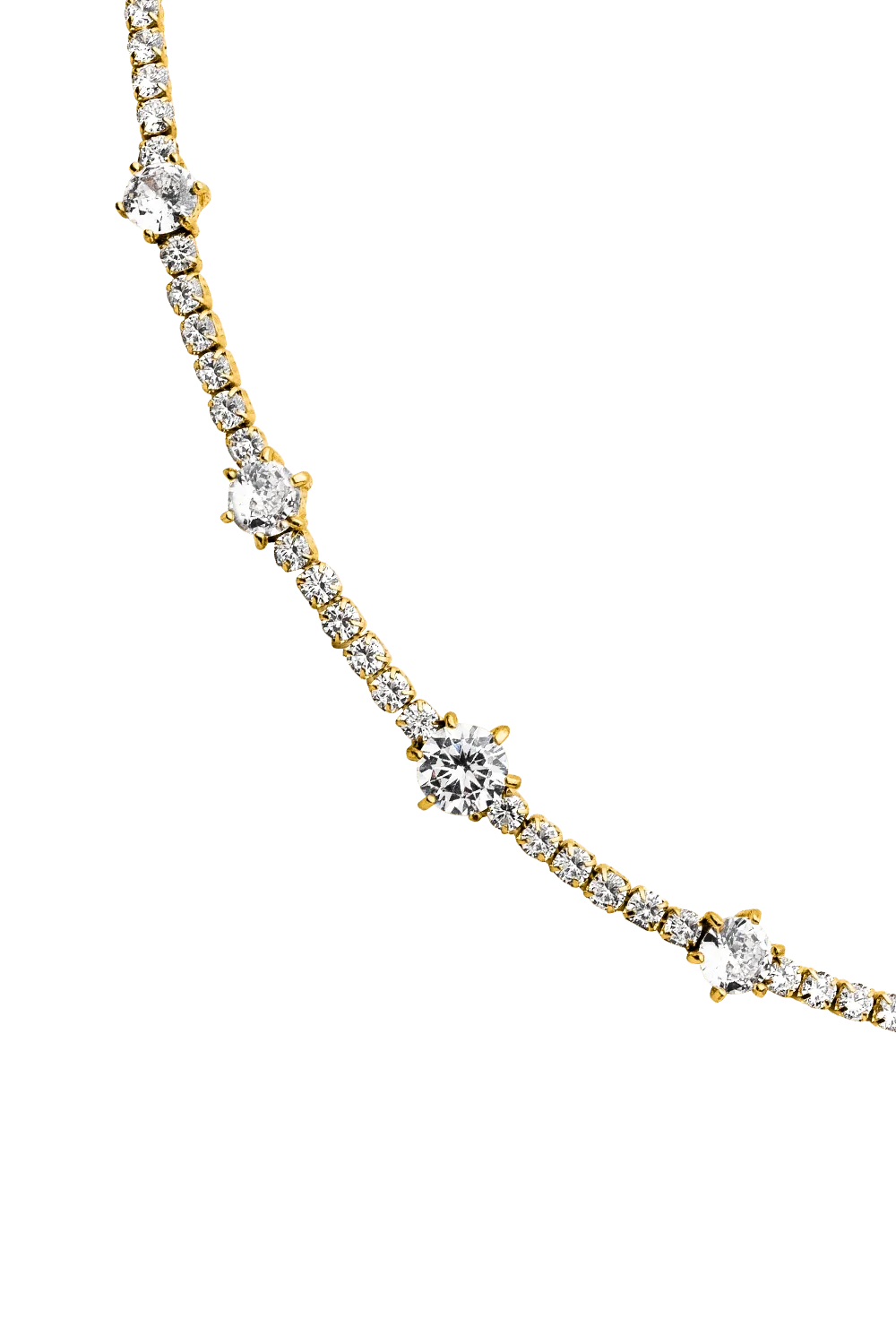 Sparkle Tennis Necklace 14K Gold Plated