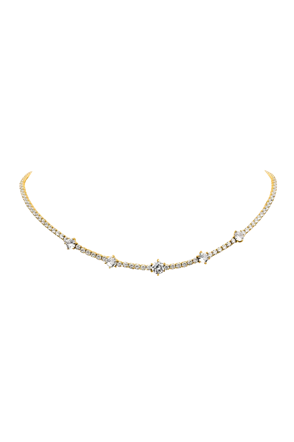 Sparkle Tennis Necklace 14K Gold Plated