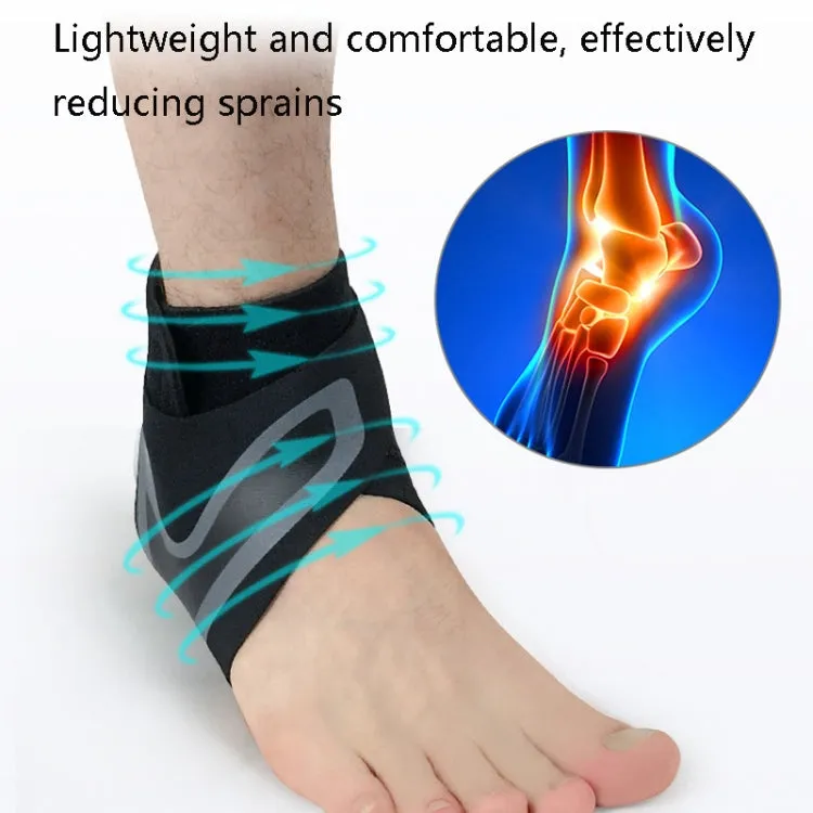 Sports Compression Anti-Sprain Ankle Guard Outdoor Basketball Football Climbing Protective Gear, Specification: S, Right Foot (Black Orange)