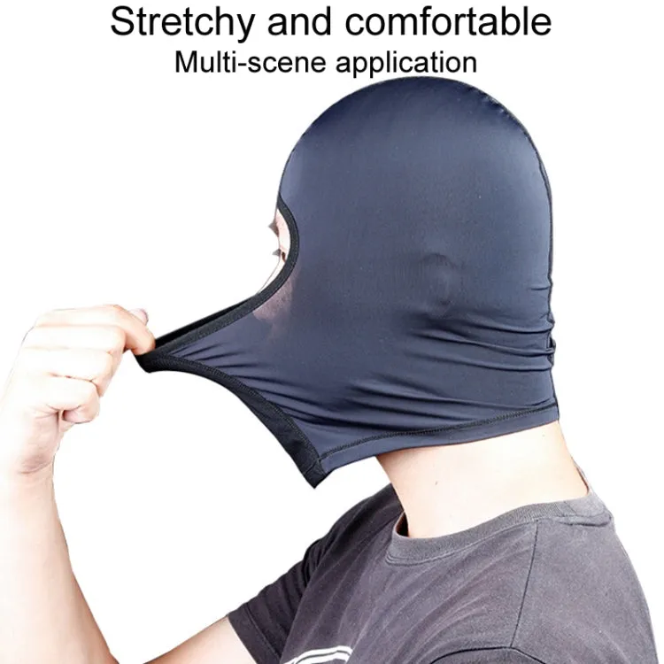 Summer Icy Silk Motorcycle Riding Headgear Outdoor Sports Sun Protection Mask, Model: With Glasses Hole