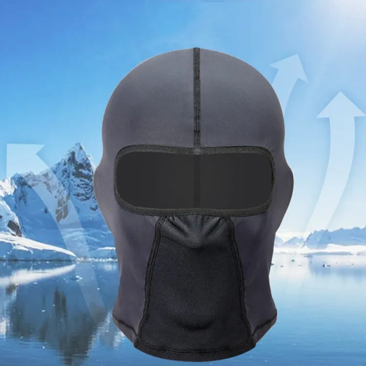 Summer Icy Silk Motorcycle Riding Headgear Outdoor Sports Sun Protection Mask, Model: With Glasses Hole