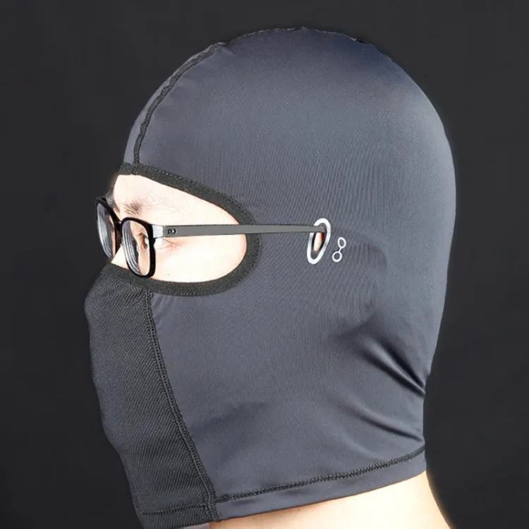 Summer Icy Silk Motorcycle Riding Headgear Outdoor Sports Sun Protection Mask, Model: With Glasses Hole