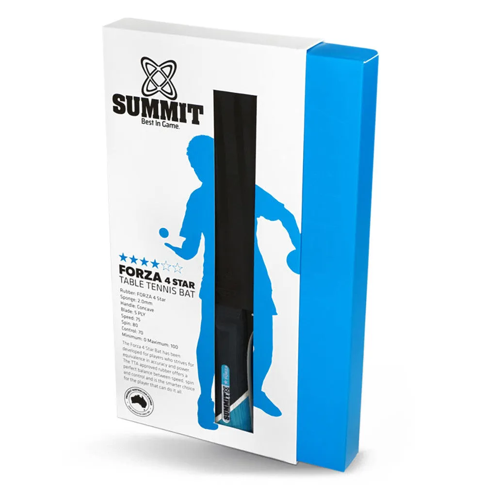 Summit Forza 4 Star Table Tennis Bat