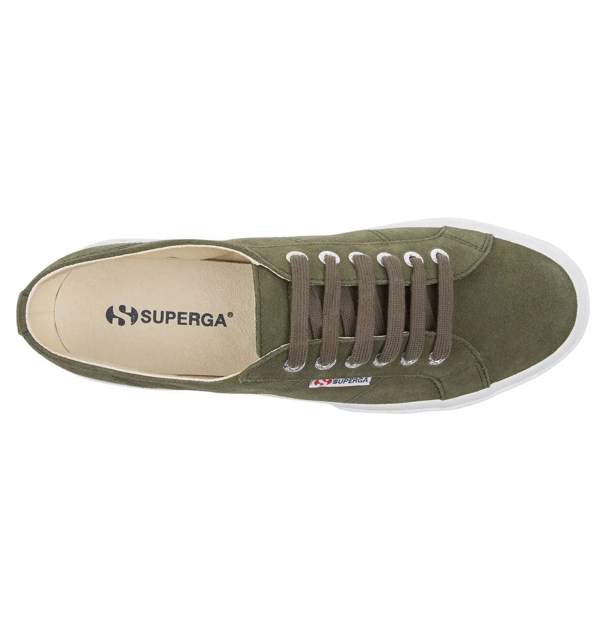 Superga 2750 Suede Trainers – Green Laurel