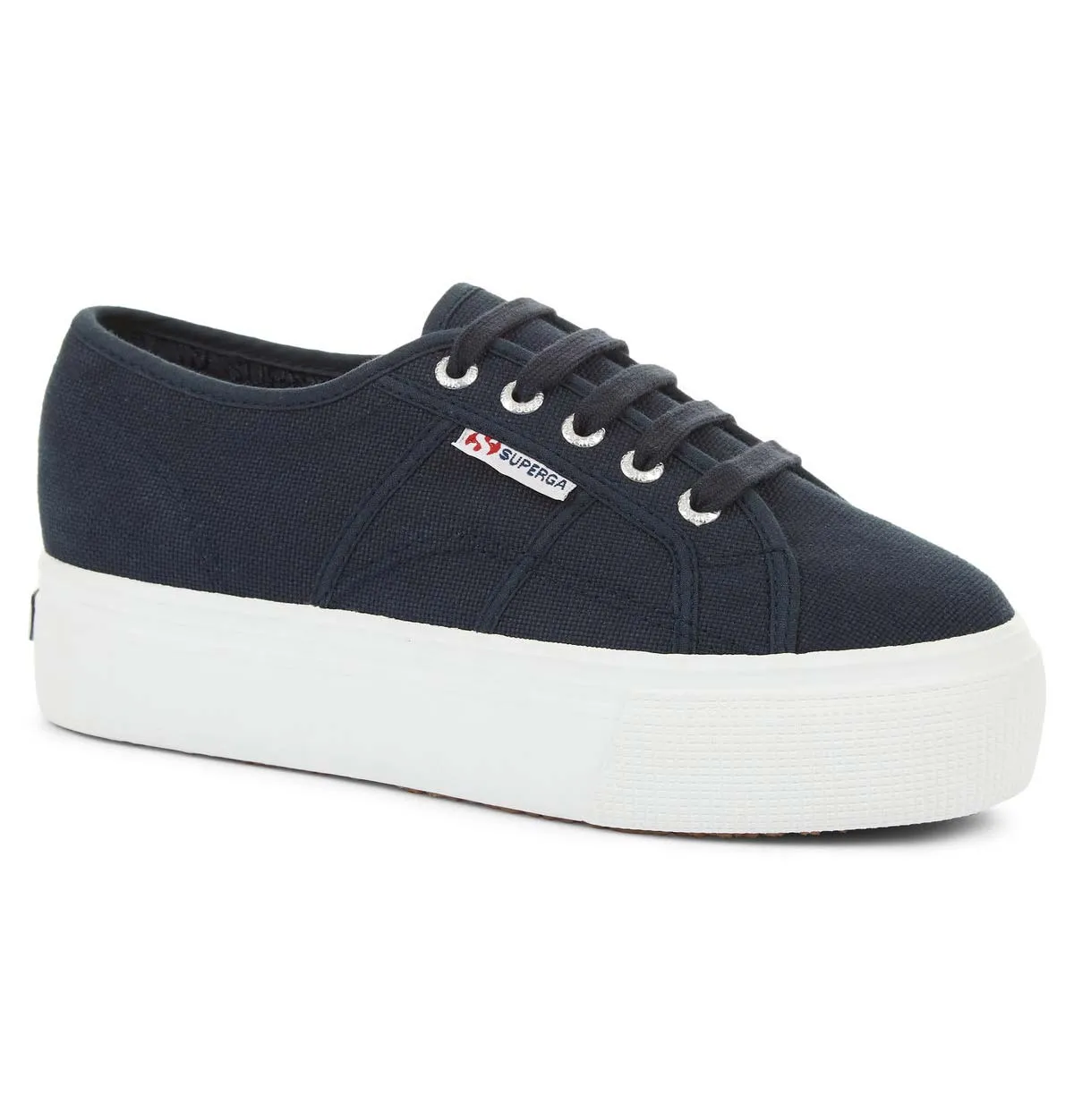 Superga 2790 Linea Up Down Flatform Trainers – Navy/White