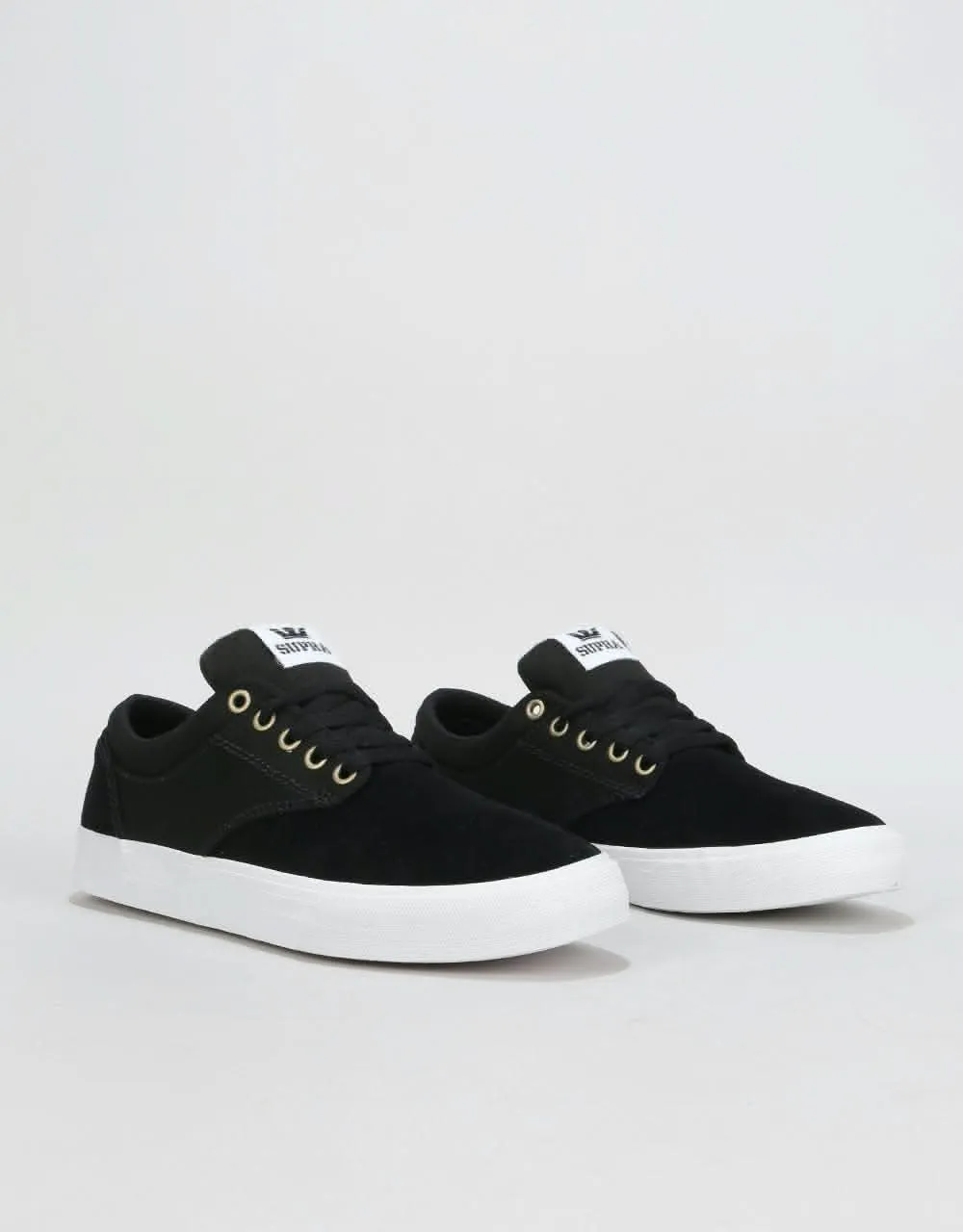 Supra Chino Skate Shoes - Black/White/White