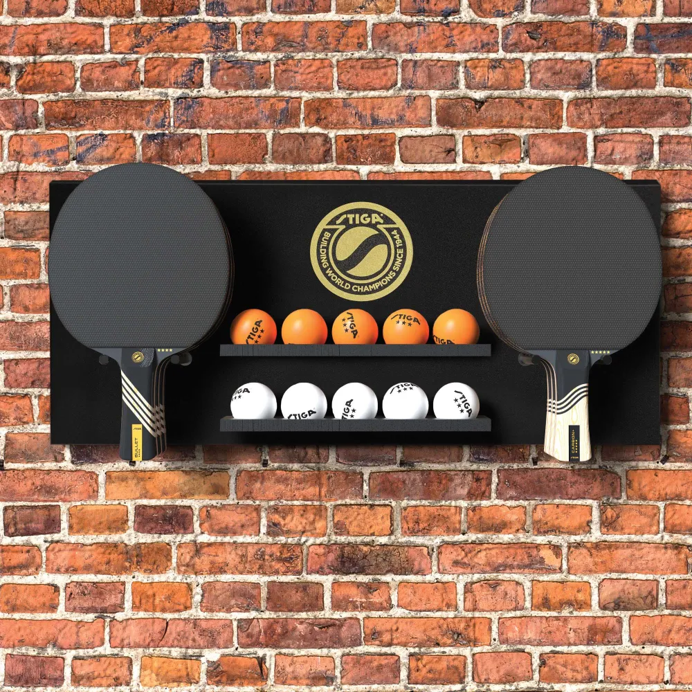 Table Tennis Dark Wall Rack