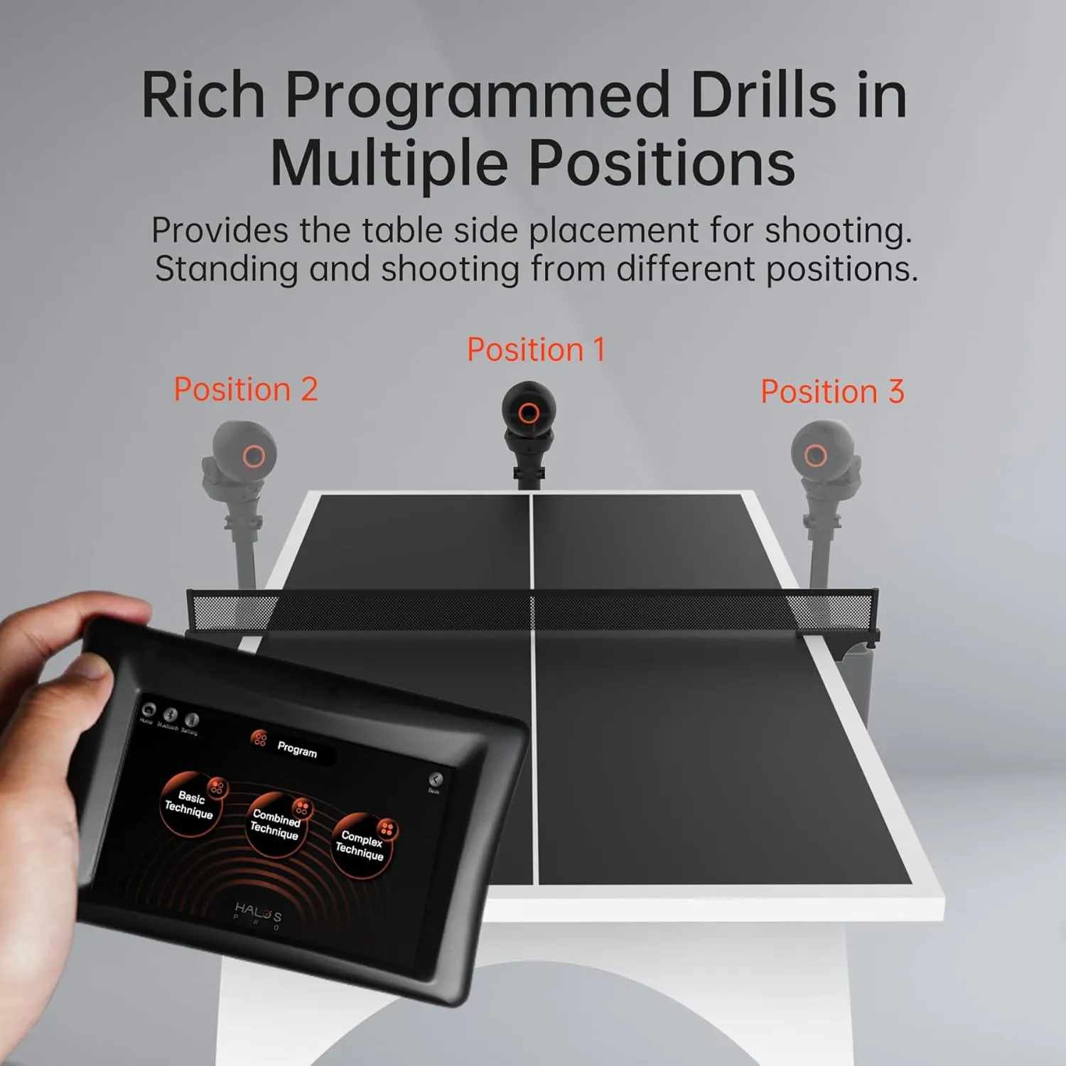 Table Tennis Robot with Net – 576 Trajectories, Remote/APP Control, Programmable Drills, Auto Oscillation