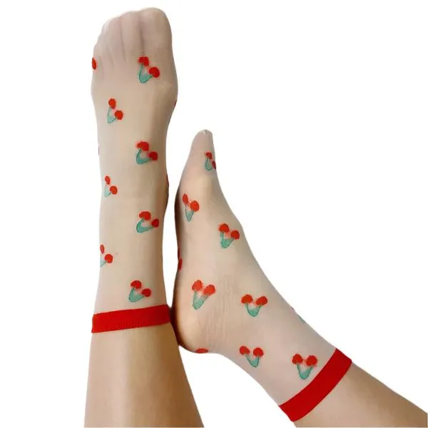 TEEK - Sweet And Fruity Sheer Socks Set | 2 Pairs