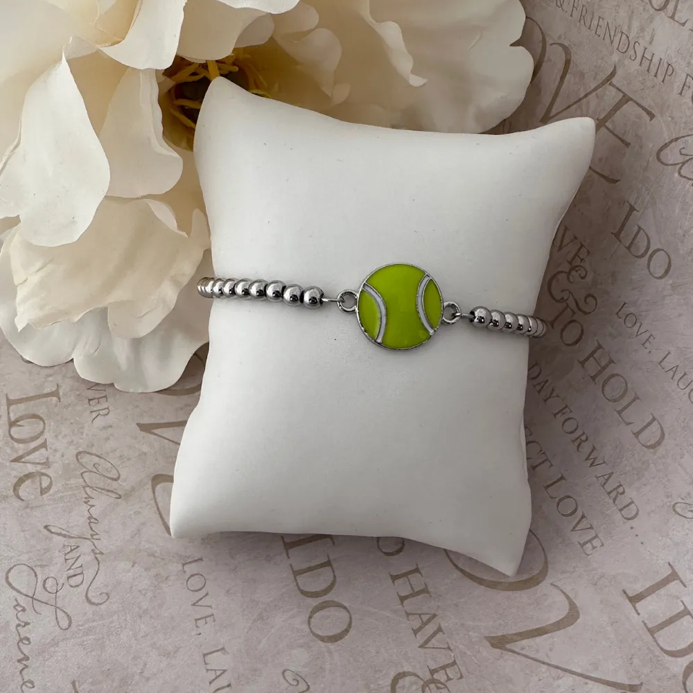 Tennis Ball Beaded Bracelet