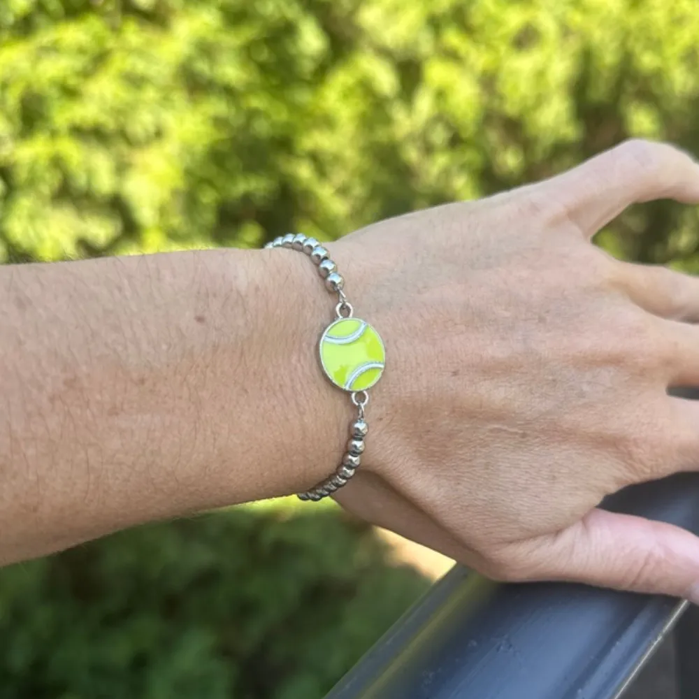 Tennis Ball Beaded Bracelet