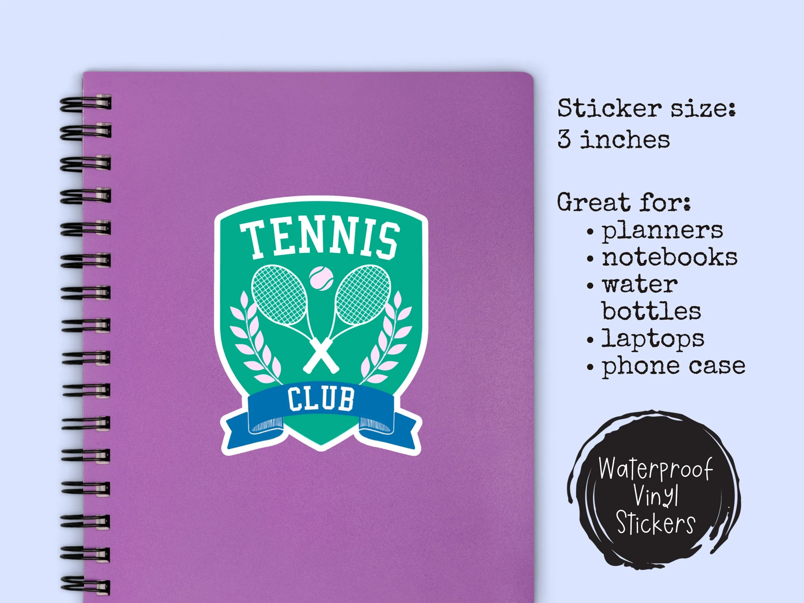 Tennis Club Sticker Tennis Player Country Club