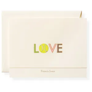 Tennis Love Personalized Note Cards