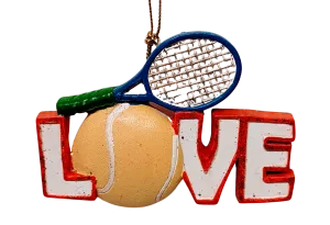 Tennis Ornament with Love