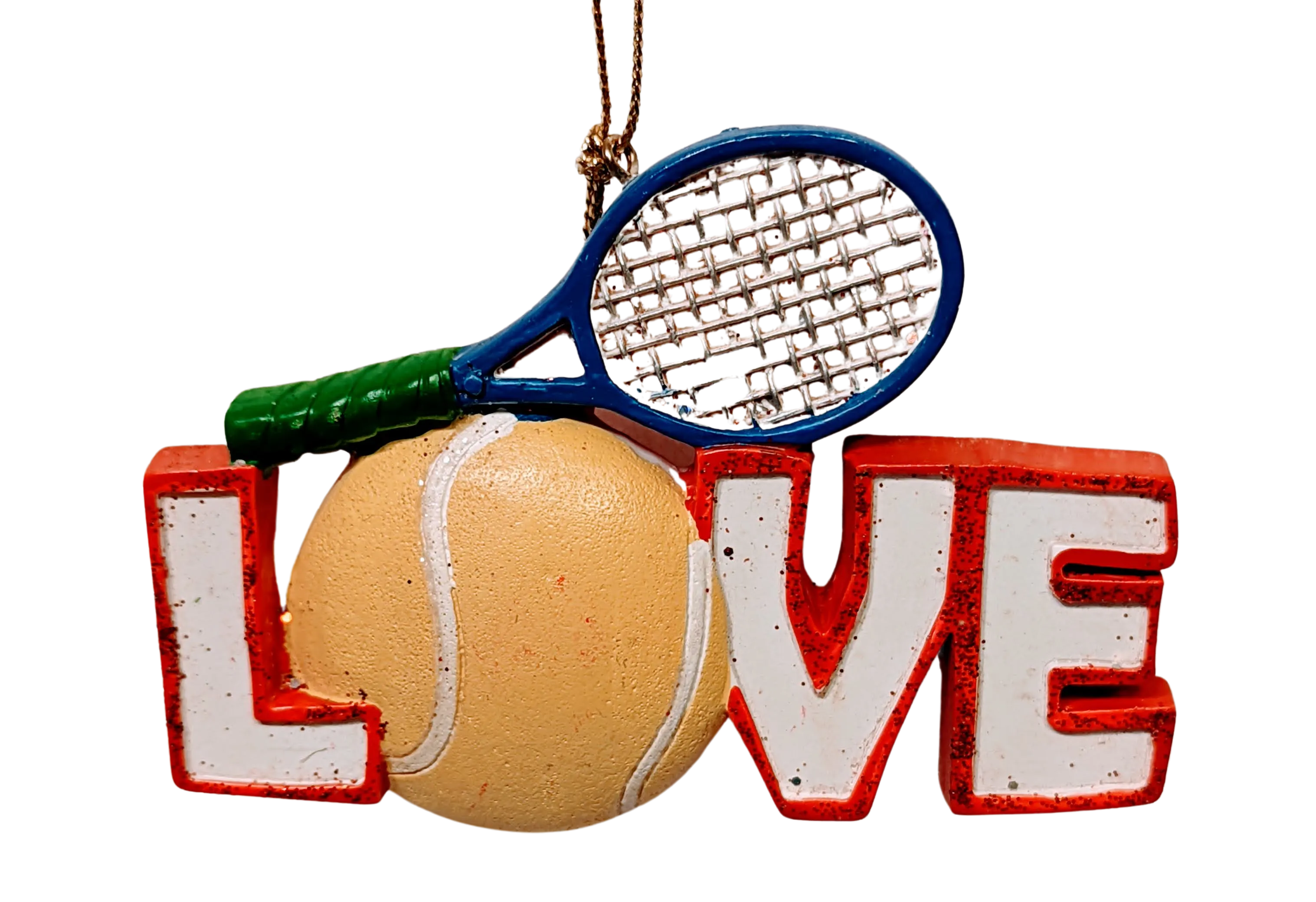 Tennis Ornament with Love