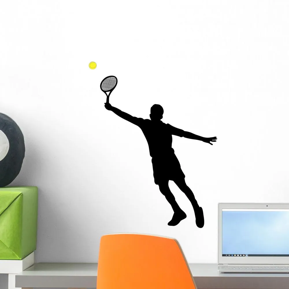 Tennis Player Silhouettes Sports Wall Decal