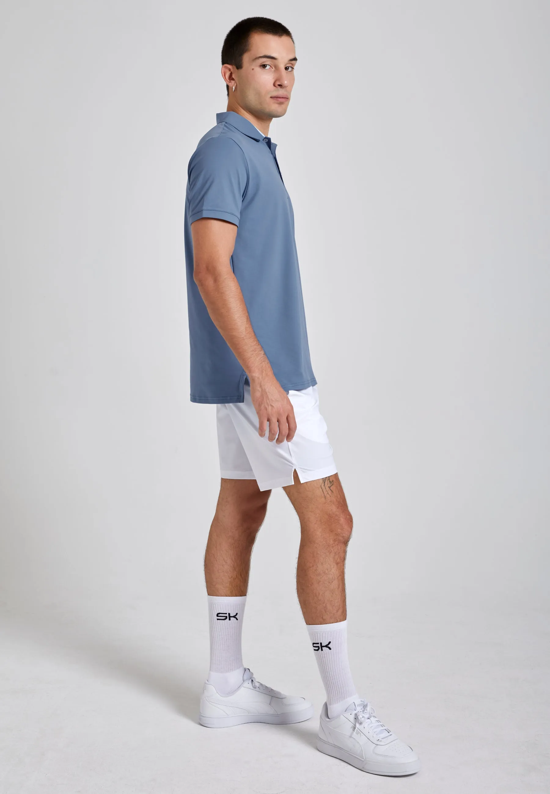 Tennis polo shirt for men &amp; boys, gray blue