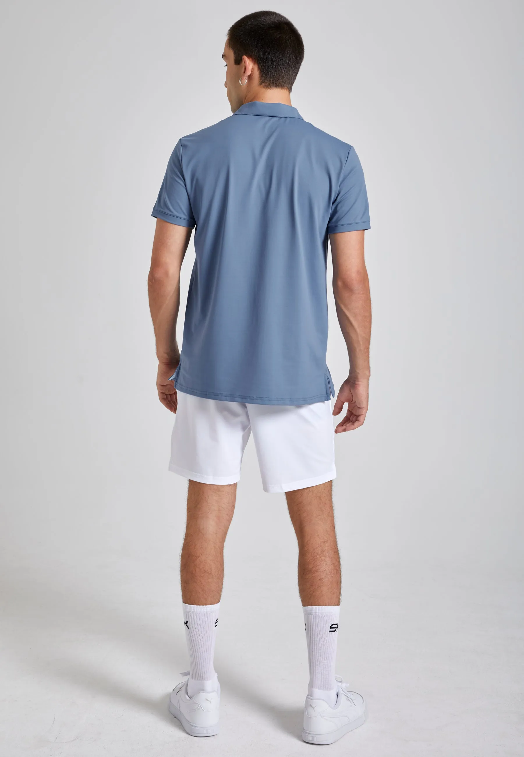 Tennis polo shirt for men &amp; boys, gray blue