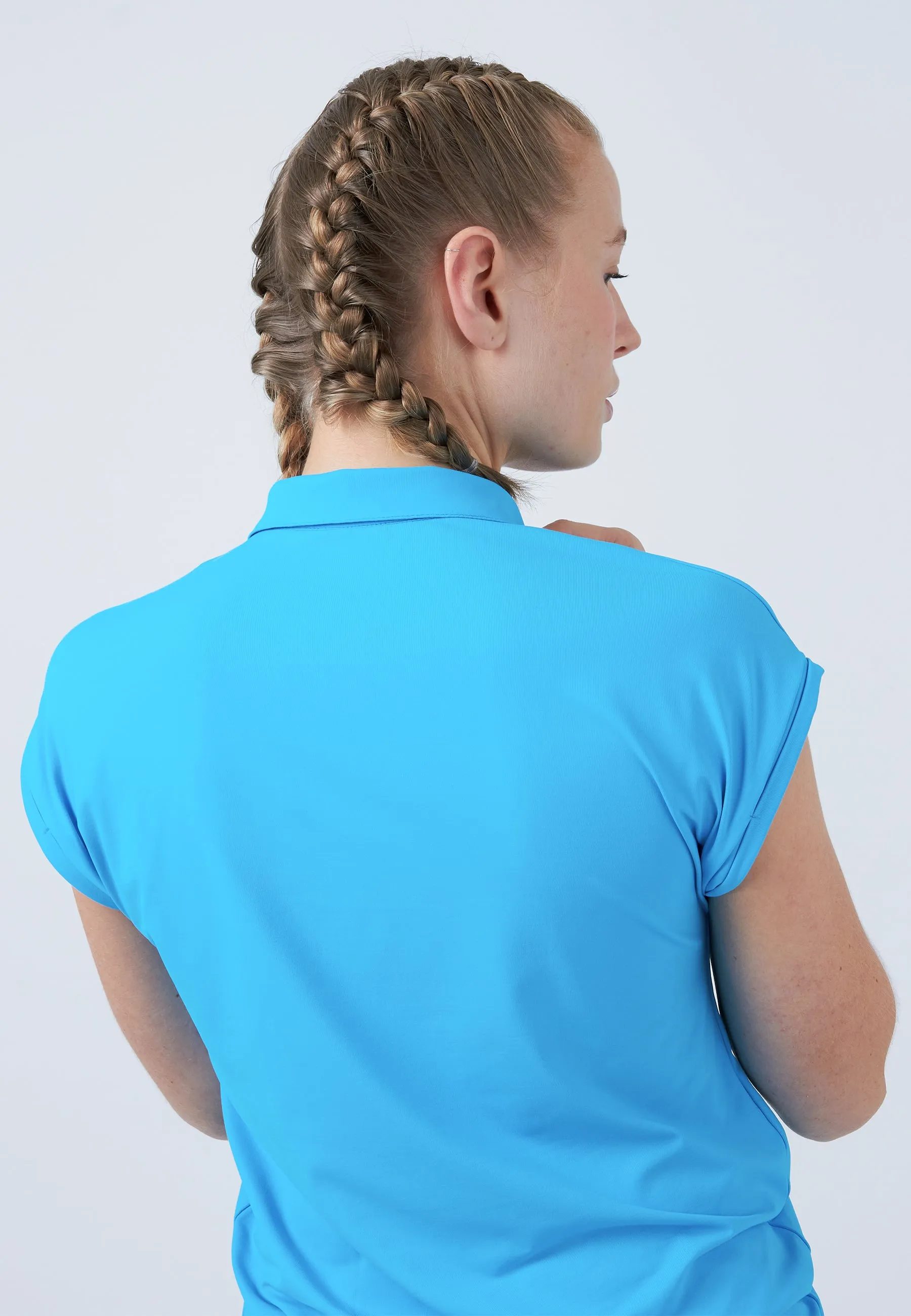 Tennis Polo Shirt Loose-Fit, Light Blue