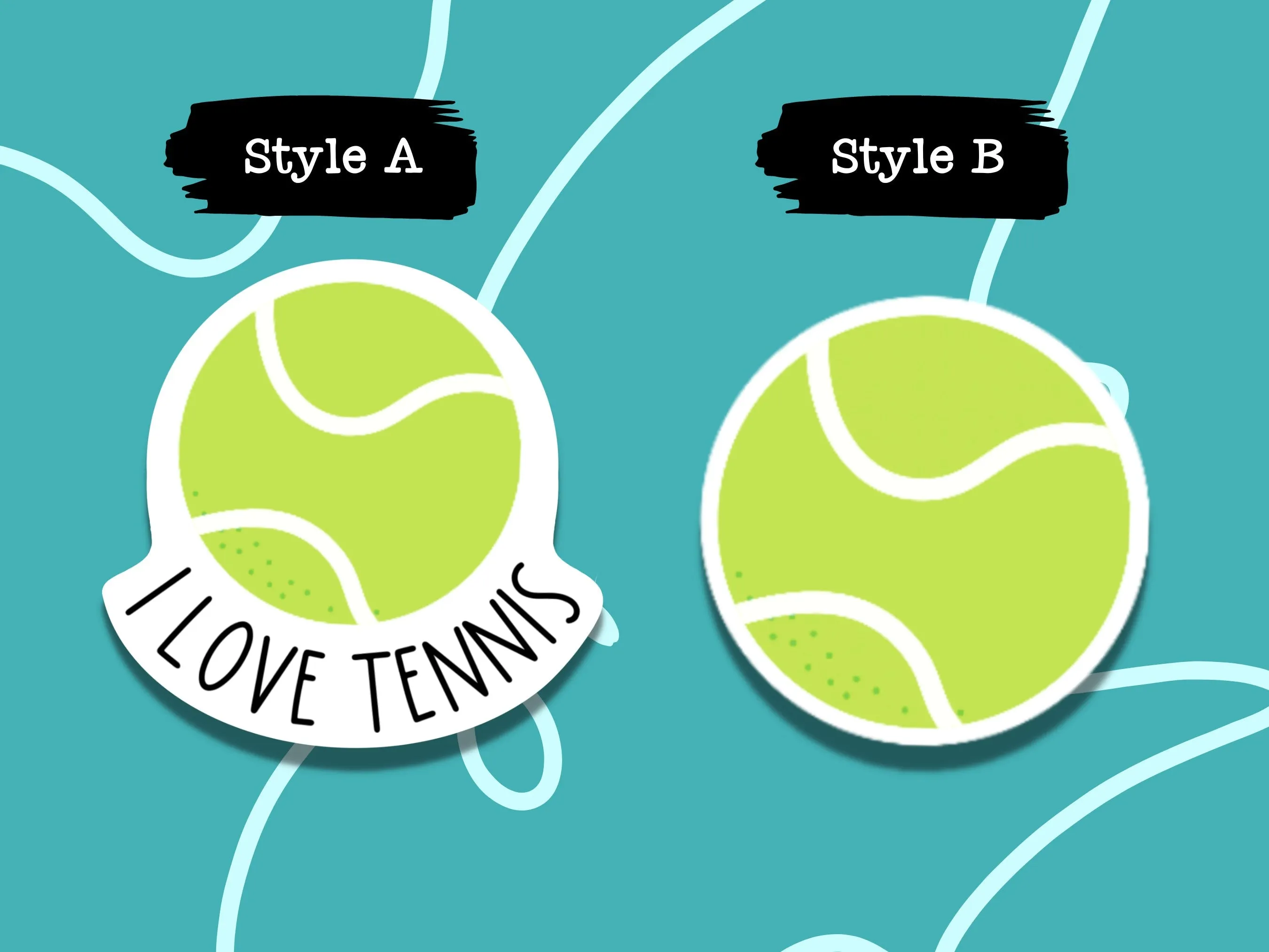 Tennis Sticker Tennis Ball