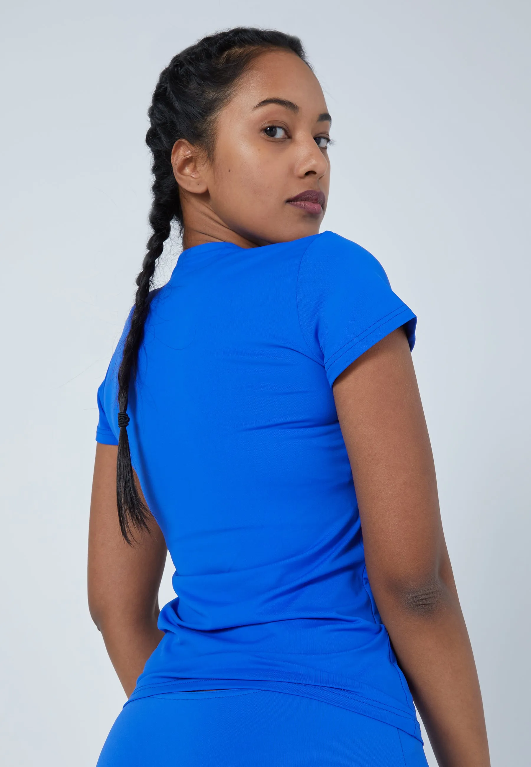 Tennis T-Shirt V-Neck, cobalt blue