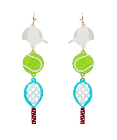 Tennis Trio Dangle Earrings