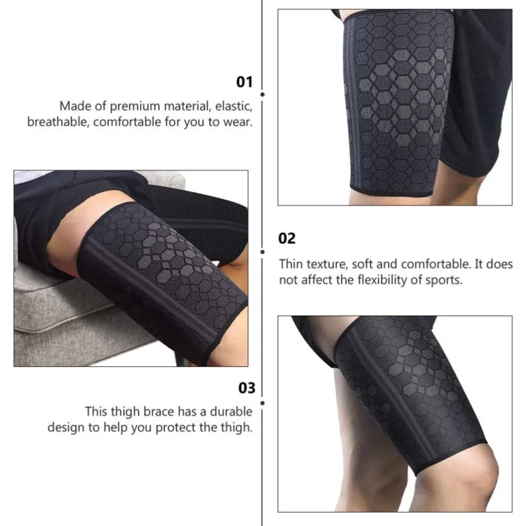 Thigh Protection Compression Bandage High Elastic Knitted Nylon Sports Protective Gear, Size: M