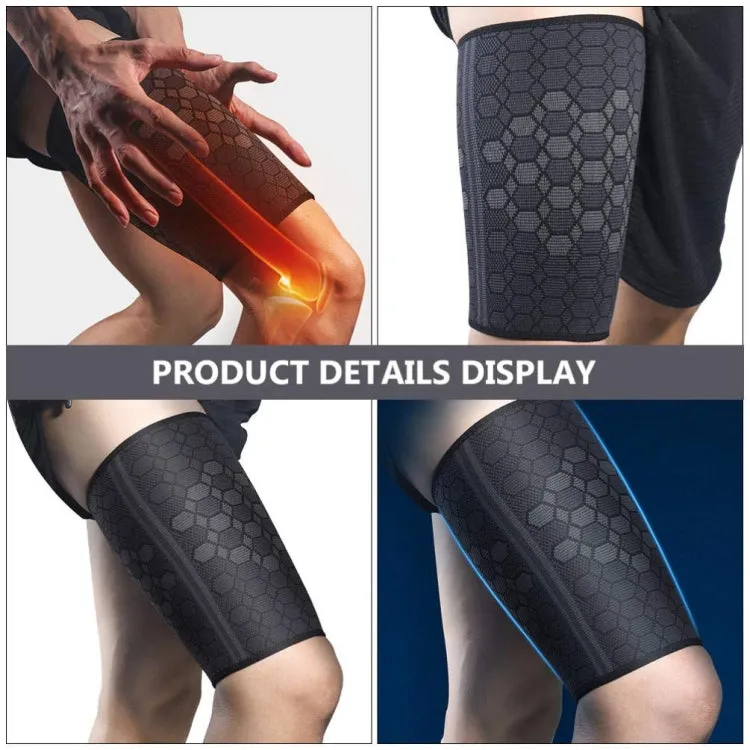 Thigh Protection Compression Bandage High Elastic Knitted Nylon Sports Protective Gear, Size: M