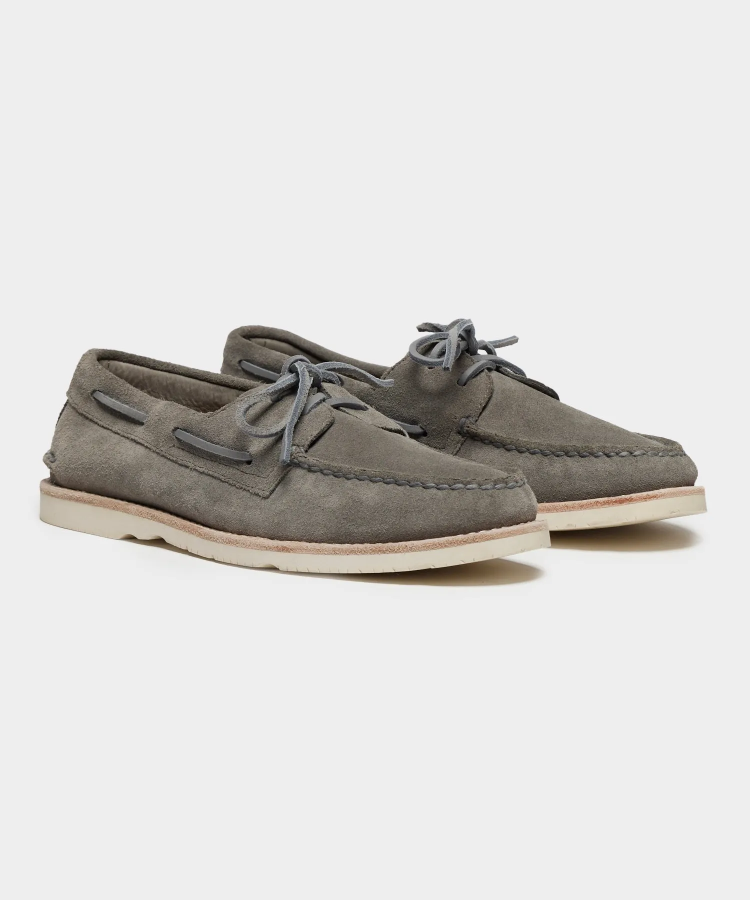 Todd Snyder X Sperry Top-Sider Suede Boat Shoe in Grey