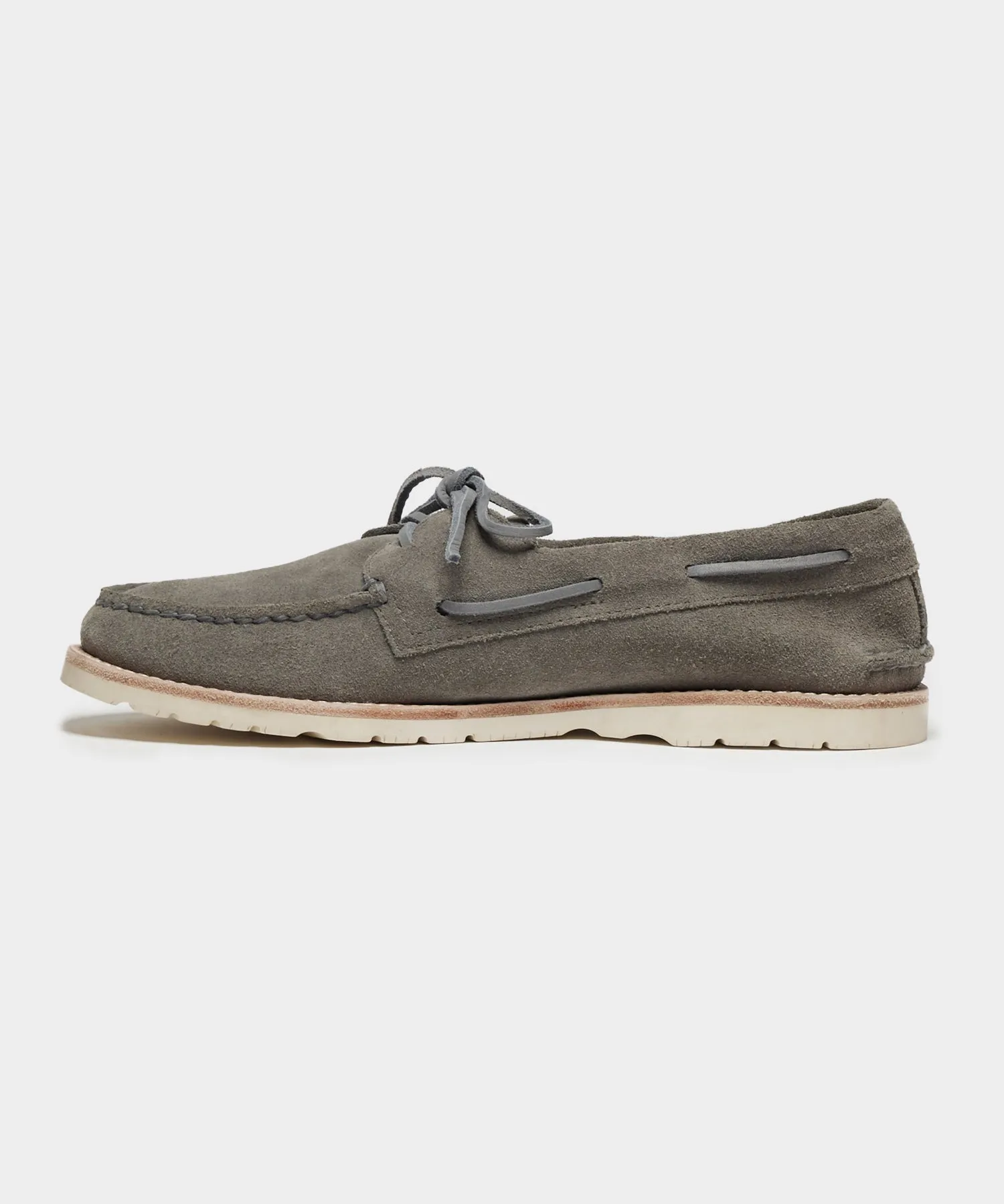 Todd Snyder X Sperry Top-Sider Suede Boat Shoe in Grey