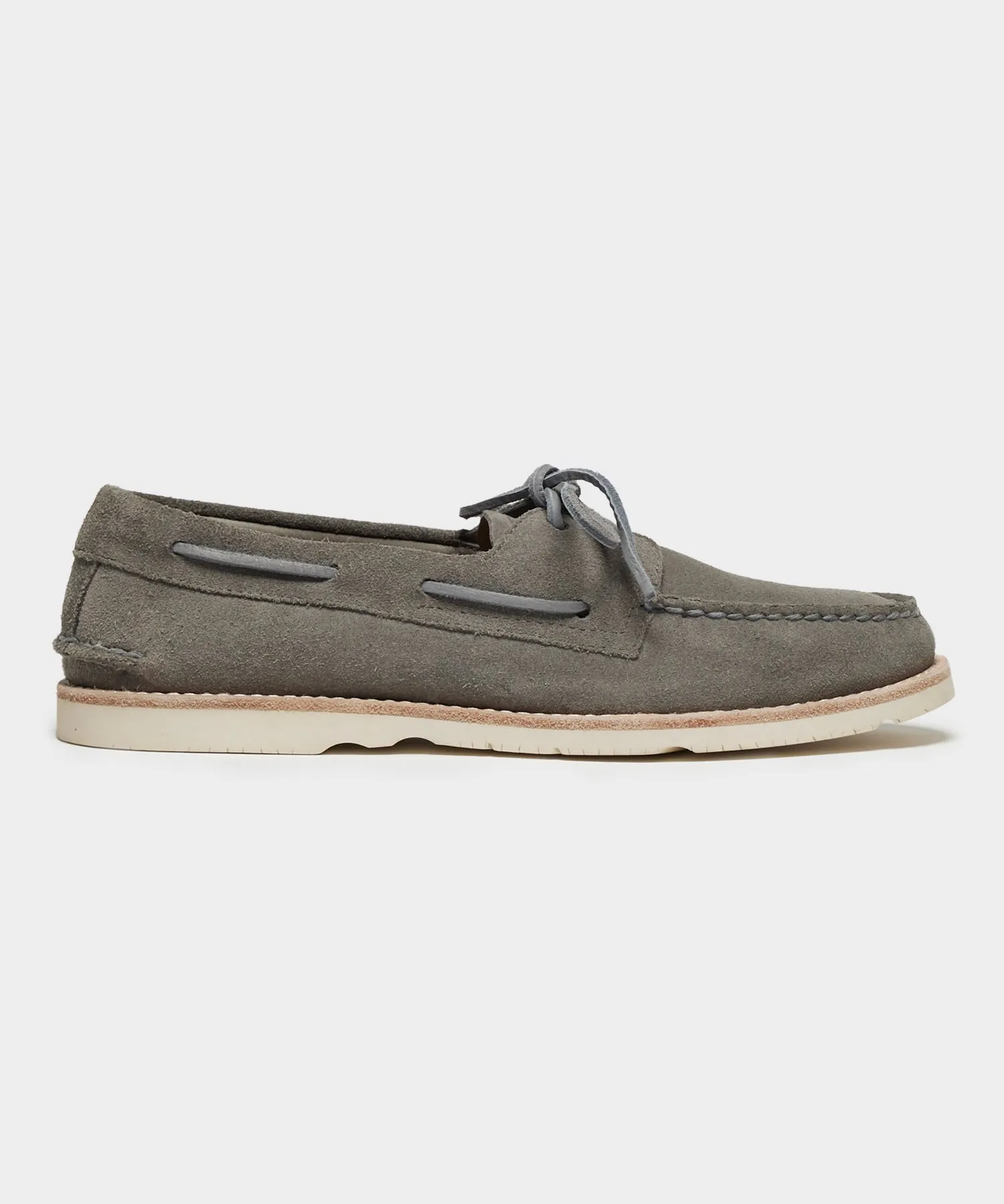 Todd Snyder X Sperry Top-Sider Suede Boat Shoe in Grey