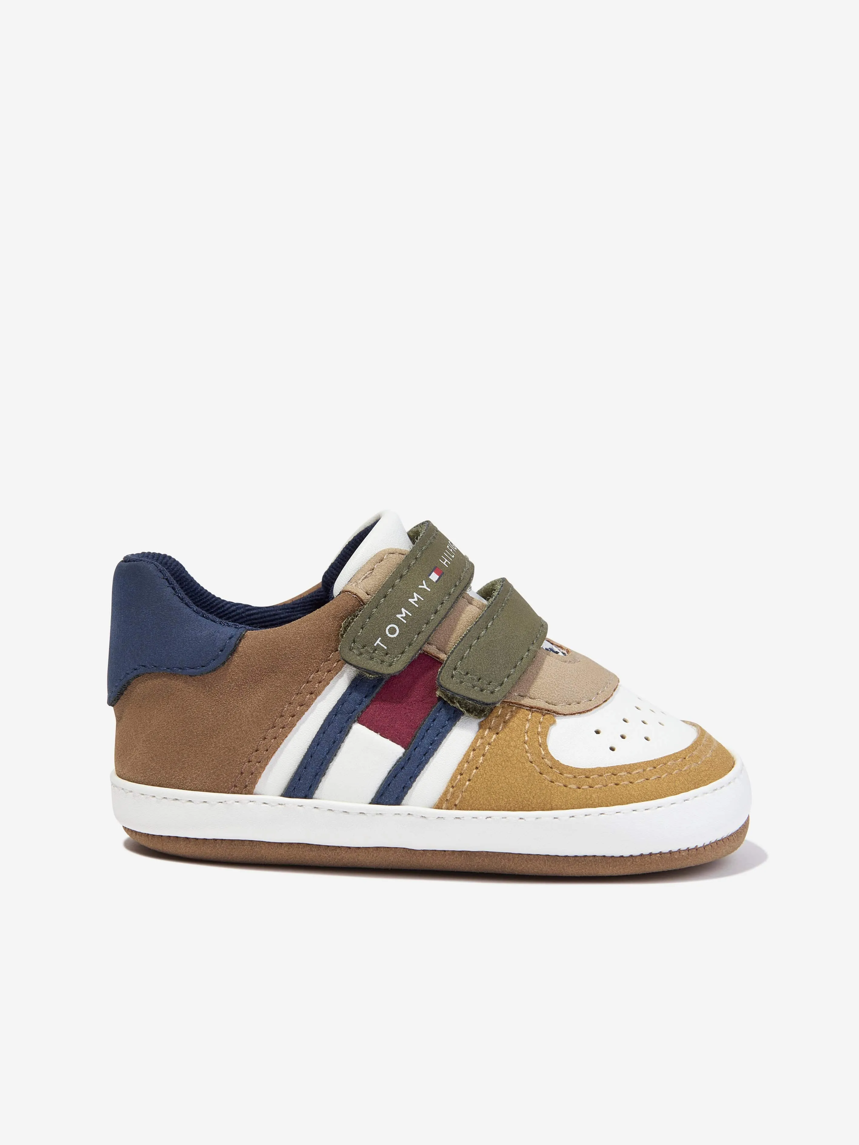 Tommy Hilfiger Baby Boys Flag Low Cut Velcro Trainers in Multicolour