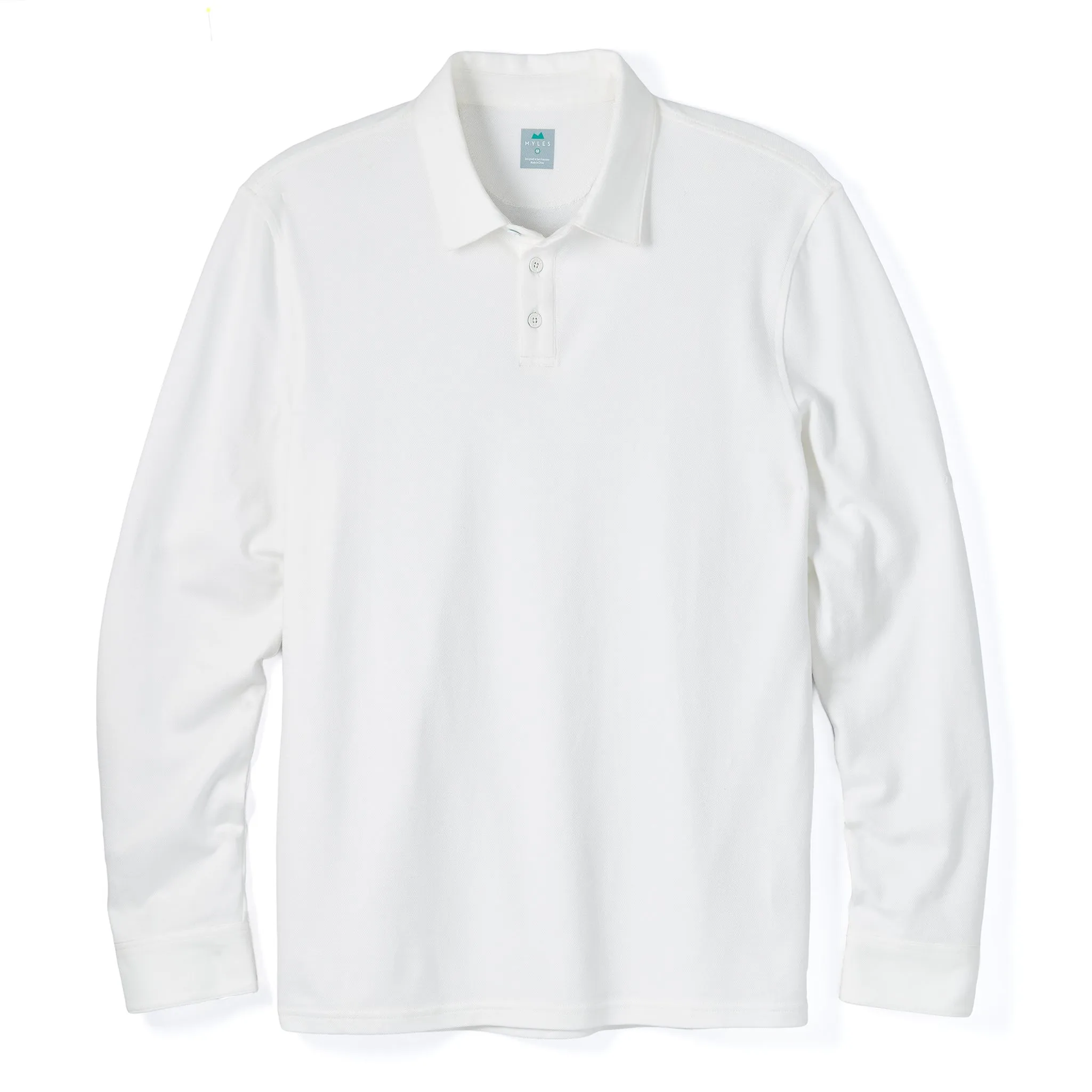 Tour Polo Long Sleeve in Off White