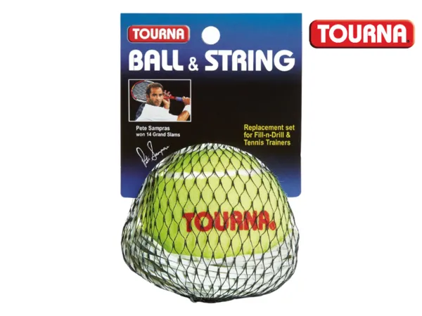 Tourna Fill n Drill Spare Tennis Trainer Ball & String