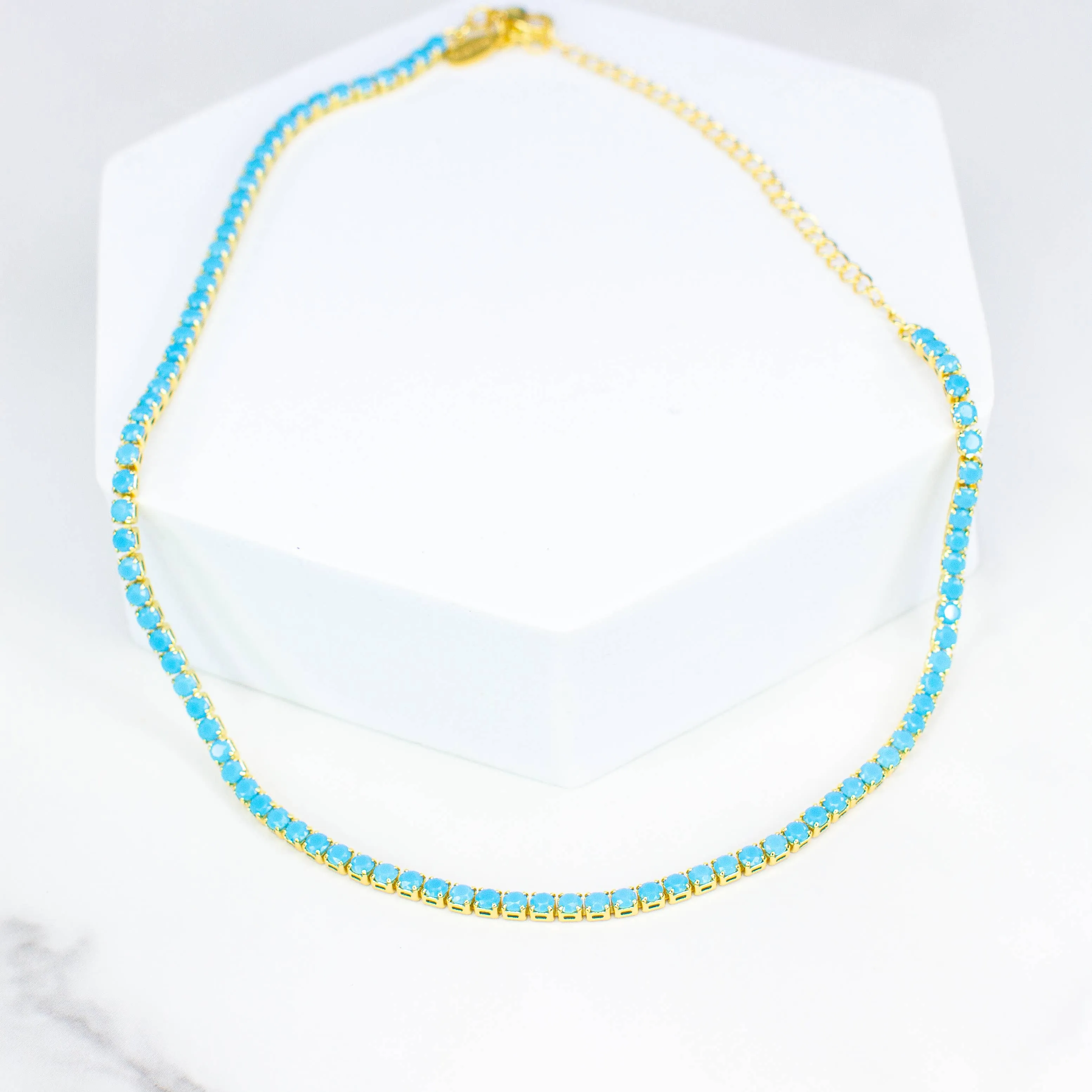 Turquoise Tennis Necklace